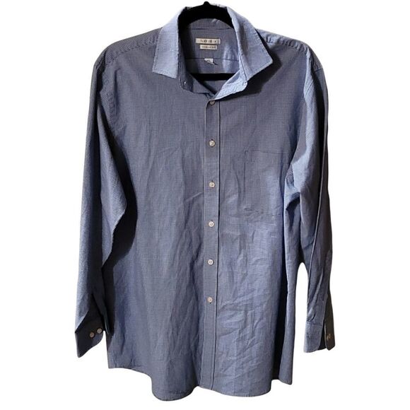 Van Heusen Other - 𝅺vanheusen Wrinkle-free, Regular Fit fine blue check button-up shirt